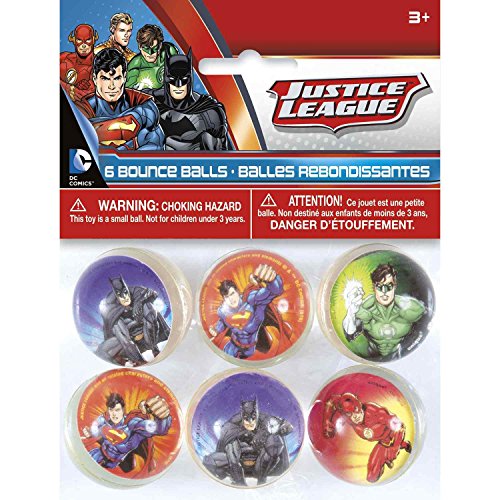 Unique 49978 - Pelotas saltarinas Justice League (paquete de 6)