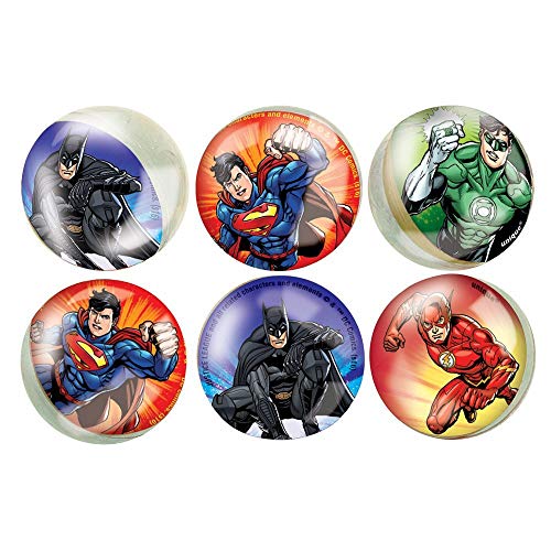 Unique 49978 - Pelotas saltarinas Justice League (paquete de 6)