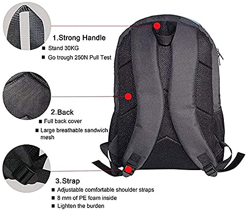 Unisex School Ruksack Vampire 3D Impreso Niños Escuela Mochila Escuela Bolsas de Lona Bolsas Vintage Mochila Unisex Mochila