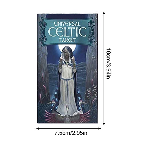 Universal Celtic Tarot 78 Cartas Deck Adivinación Lectura Amor Luna Cerca de mí Principiantes para Amigos Jugando Familia Fiesta Juego de Mesa Tarjetas de Regalo