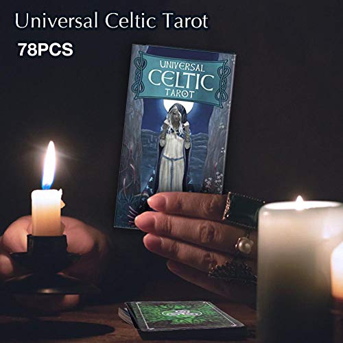 Universal Celtic Tarot 78 Cartas Deck Adivinación Lectura Amor Luna Cerca de mí Principiantes para Amigos Jugando Familia Fiesta Juego de Mesa Tarjetas de Regalo