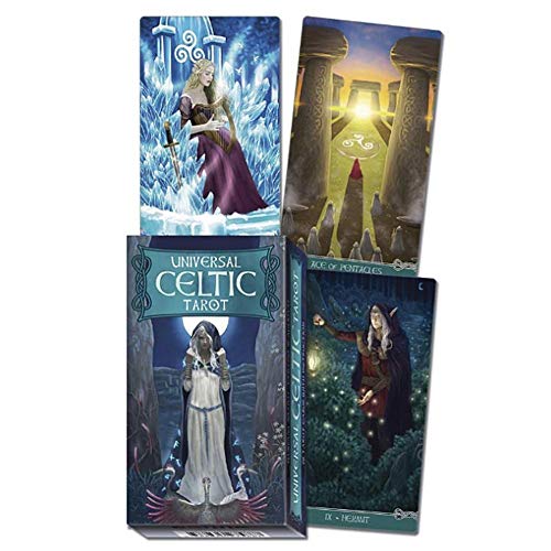 Universal Celtic Tarot 78 Cartas Deck Adivinación Lectura Amor Luna Cerca de mí Principiantes para Amigos Jugando Familia Fiesta Juego de Mesa Tarjetas de Regalo