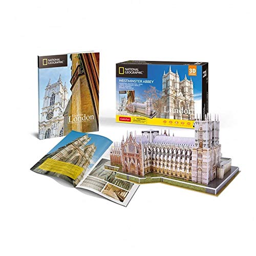 University Games 7685 National Geographic Abbey - Puzle 3D, Multicolor