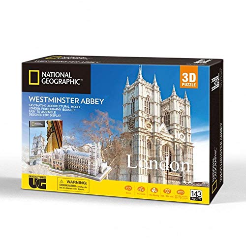 University Games 7685 National Geographic Abbey - Puzle 3D, Multicolor