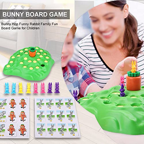 Upgrade Funny Bunny Board Game- Children Desktop Puzzle Checkers Board Game, Bunny Hop to Top Toys, Family Educational Rabbit Trap Game