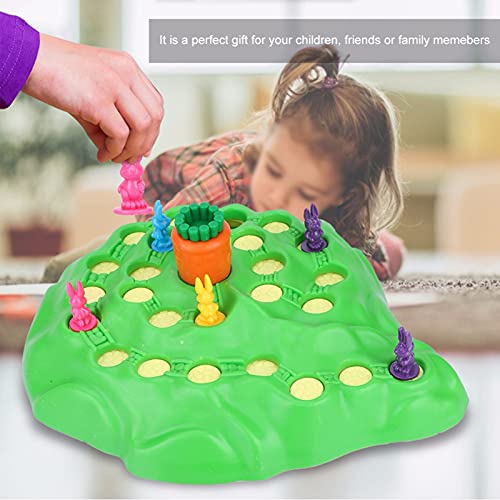 Upgrade Funny Bunny Board Game- Children Desktop Puzzle Checkers Board Game, Bunny Hop to Top Toys, Family Educational Rabbit Trap Game