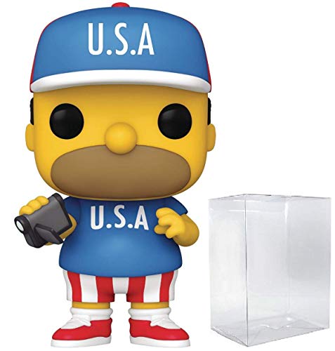 U.S.A. Homer Pop #905 Pop TV: The Simpsons Vinyl Figure (Bundled with EcoTek Protector to Protect Display Box)