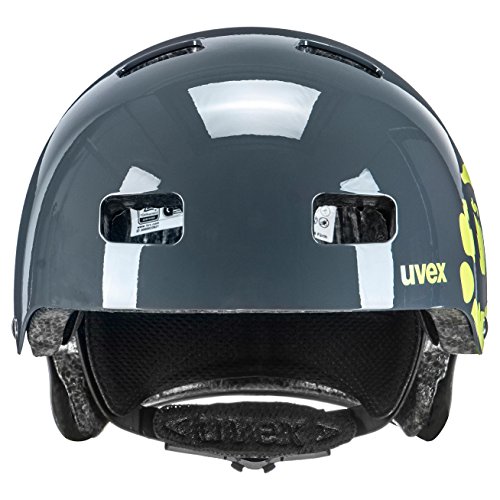 Uvex Kid 3 Casco de Ciclismo, Unisex niños, Gris/Lima, 51-55