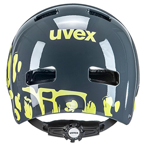 Uvex Kid 3 Casco de Ciclismo, Unisex niños, Gris/Lima, 51-55