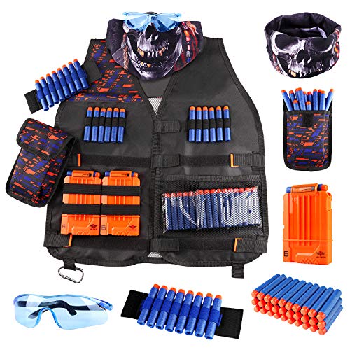 UWANTME Chaleco Táctico para Nerf Pistola N-Strike Elite Series Kit de Chaleco Táctico Juguete Ajustable para Niños