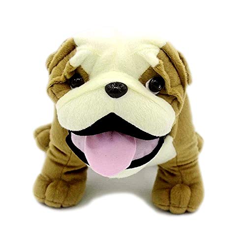 VACHICHI Animales de Peluche realistas Bulldog inglés Peluche Realista Animales de Peluche Cachorro de Perro, 30 cm