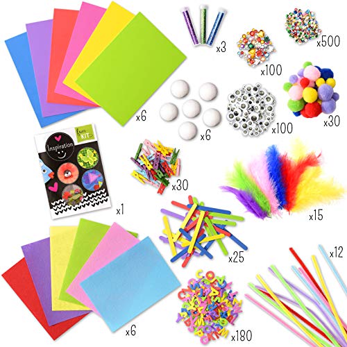 Vaessen Creative 1119-901 Kit para Manualidades con Más De 1000 Piezas, Multicolor, 32x22x6.5 cm