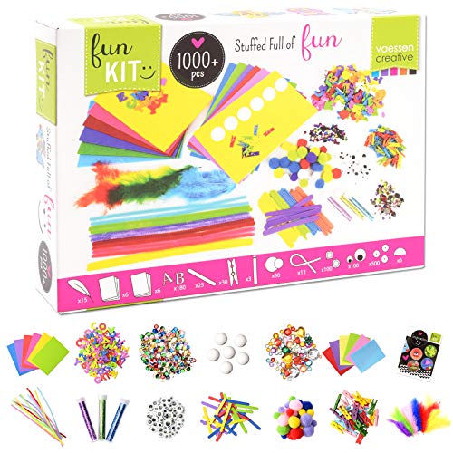 Vaessen Creative 1119-901 Kit para Manualidades con Más De 1000 Piezas, Multicolor, 32x22x6.5 cm