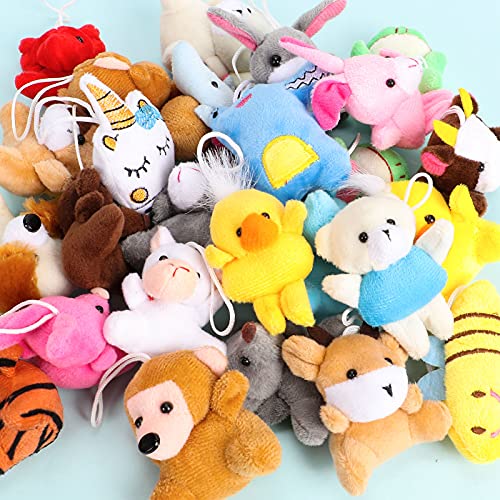 Vamei 27 Piezas Llavero Peluche Mini Animales de Peluche Juguetes Colgados para Decoración Llavero Detalles Cumpleaños Pascua Navidad Fiesta Regalo para Niños Infantiles