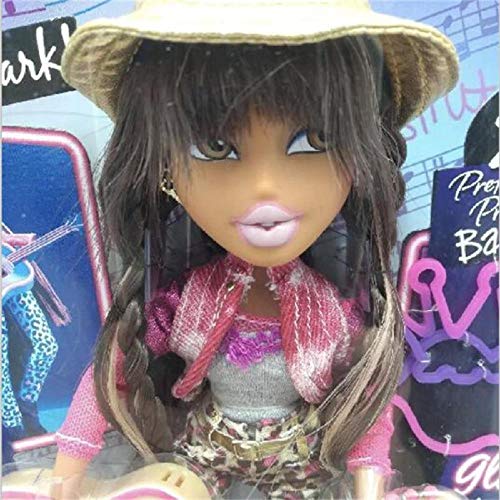 VENDISART Bratz Doll Dress Up Rock Guitar Doll Glow In The Dark niña de Pelo Largo DIY Dream Toy para niños 26cm