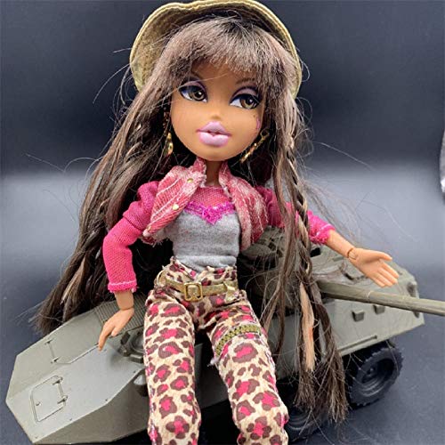 VENDISART Bratz Doll Dress Up Rock Guitar Doll Glow In The Dark niña de Pelo Largo DIY Dream Toy para niños 26cm