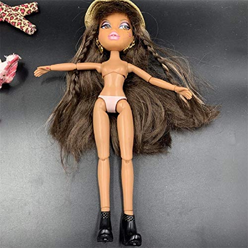 VENDISART Bratz Doll Dress Up Rock Guitar Doll Glow In The Dark niña de Pelo Largo DIY Dream Toy para niños 26cm