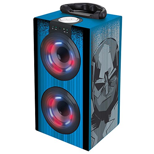 Vengadores, Marvel - Altavoz portatil, Mini Torre Sonido Luminosa, Bluetooth, Puertos USB/SD / MP3, batería Recargable (BT600AV)