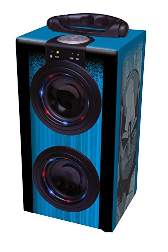 Vengadores, Marvel - Altavoz portatil, Mini Torre Sonido Luminosa, Bluetooth, Puertos USB/SD / MP3, batería Recargable (BT600AV)