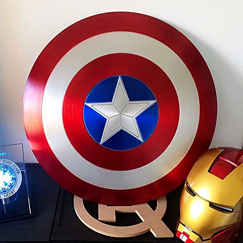 Vengadores Marvel Escudo Capitan America Adulto y NiñOs 1 à 1 Material ABS, Accesorios de Cosplay para DecoracióN de Pared de Bar, 60CM A