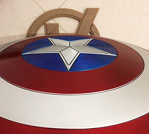 Vengadores Marvel Escudo Capitan America Adulto y NiñOs 1 à 1 Material ABS, Accesorios de Cosplay para DecoracióN de Pared de Bar, 60CM A