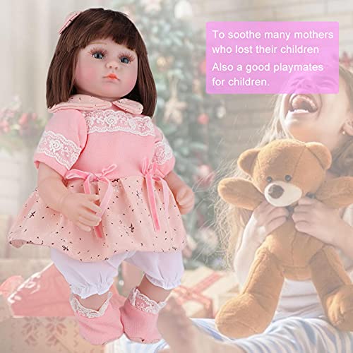 【Venta del día de la Madre】 AMONIDA Muñecas Reborn para bebés, vívidas, Ligeras y compactas, fáciles de Usar, muñecas para bebés para Tienda de Juguetes para educación temprana(42CM Car Hair Doll)