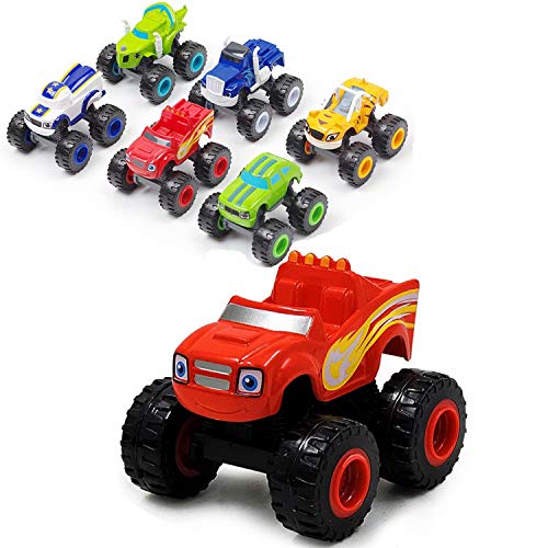 VI AI Blaze y los Monster Machines - Juego de camiones de juguete, ideal como regalo para niños (6 piezas)