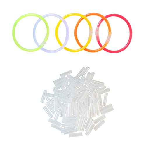 Vicloon 100 Pcs Barras Luminosas,Pulseras Fluorescentes Tubos Luminosos,Pulseras Luminosas para Carnaval Festividad Fiestas Disfraces