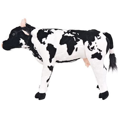 vidaXL Vaca de Peluche Grande de Pie Talla XXL Animal de Juguete Vaquita Niños