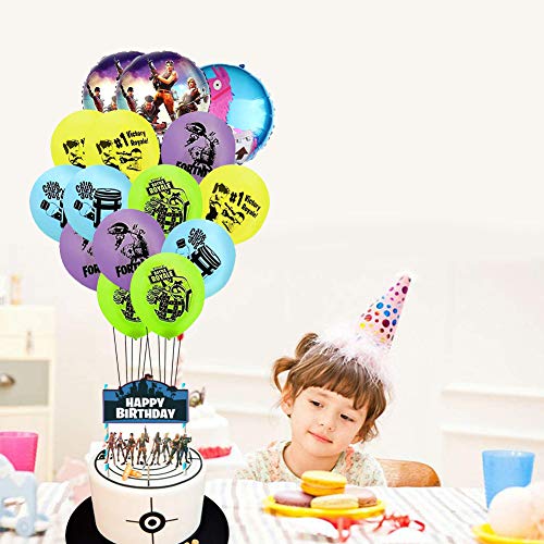 Video Game Party Supplies Happy Birthday Gaming Balloon, Party Supplies Set Video Game Theme Decorations Supply Kit for Adults, Teens, Boys, Girls and Kids