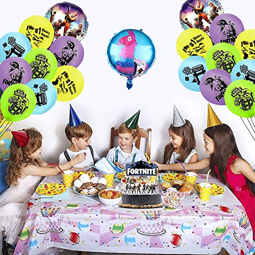 Video Game Party Supplies Happy Birthday Gaming Balloon, Party Supplies Set Video Game Theme Decorations Supply Kit for Adults, Teens, Boys, Girls and Kids