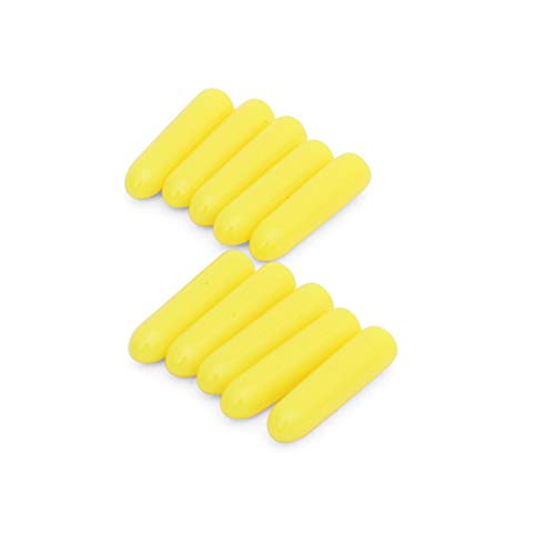 VIDOO 10 Pcs Goma Anti-Deslizamiento Interruptor Stick Cap Vaina para Futaba/Frsky/Flysky/Jr Transmisor De Radio-Amarillo