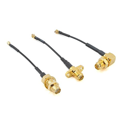 VIDOO 3Pcs 50Mm Immersionrc Tramp Hv Accessory Pack U.FL A SMA Cable Adaptador De Conector Hembra