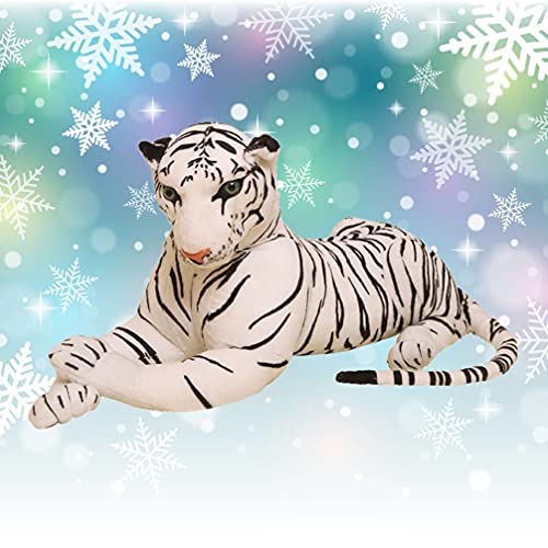 VILLCASE Tigre de Peluche de Juguete de Peluche Animales de La Selva Juguetes de Peluche Realista Animal de Peluche Muñecas Salvajes Anmials