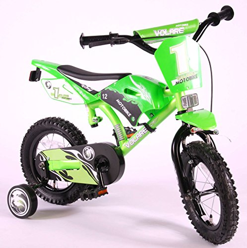 Volare Motobike Bicicleta para niños, Verde, Satin Green