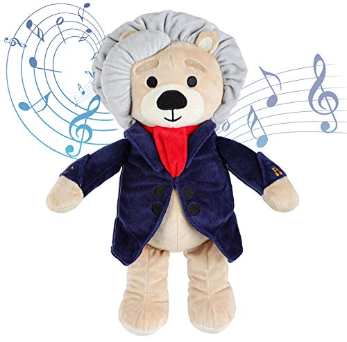 Vosego Ludwig Van Beethoven Oso Virtuoso | 40 Minutos de Música Clásica para Bebés | Peluche Musical Premiado de 15 ″ | Juguete Educativo Bebés, Niños, Adultos