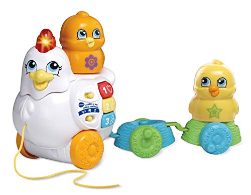 VTech-606322 La gallina y Sus Pollitos cantarines interactivos, Color (3480-606322)