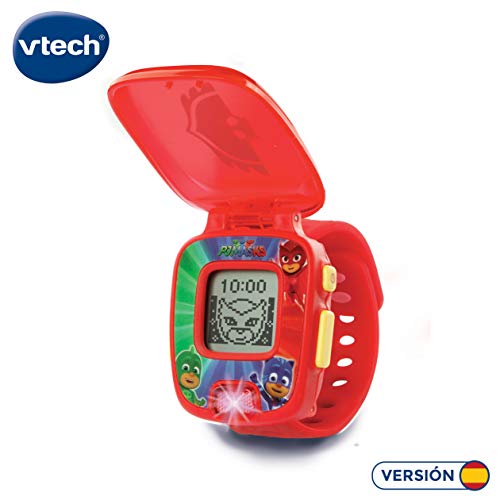 VTech-80-175857 PJ Masks Buhita, Reloj Digital Educativo Que estimula el Aprendizaje e incorpora minijuegos y Actividades, Color Rojo (3480-175857)