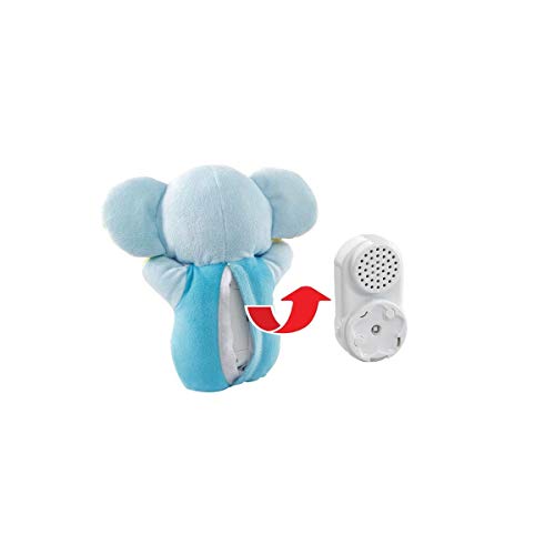 VTech-80-508622 Trompito, Elefante de Peluche para bebé, Musical, luz de Noche, con más de 45 Voces, Canciones y melodías, Color Azul, (3480-508322)