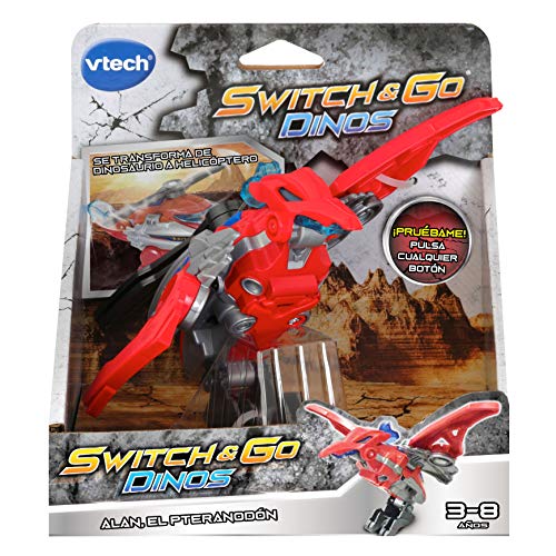 VTech- Alan, El Pteranodón Helicóptero Dinosaurio Interactivo, Multicolor (3480-192122)