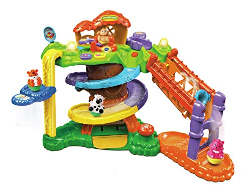 VTech – Árbol de caseta mágico + 4 Animales ZoomiZooz – Juguete para Primera Edad – Versión FR