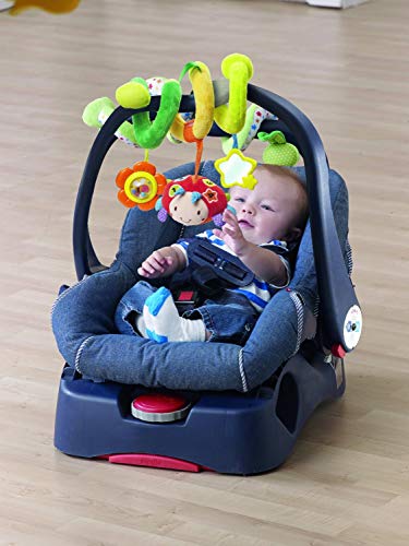 VTech- Baby Sonajero Interactivo de Tela Espiral para Silla Paseo, portabebés, Cochecito o capazo, enseña Figuras, Colores, Formas geométricas y números (80-150722), Multicolor (3480-150722)