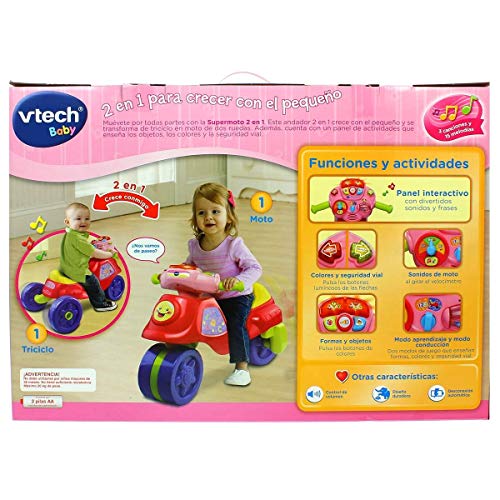 VTech- Baby Supermoto 2 en 1, Multicolor (80-181757)