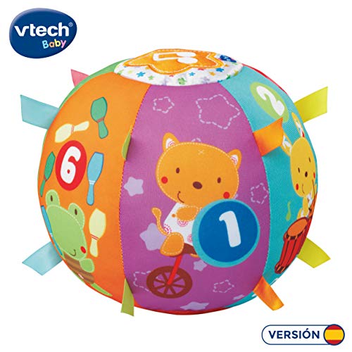 VTech- Bola cantarina Pelota Interactiva de Tela con Más de 50 Canciones, Multicolor, 24.9 x 14.0 x 8.9 (3480-166122) , color/modelo surtido