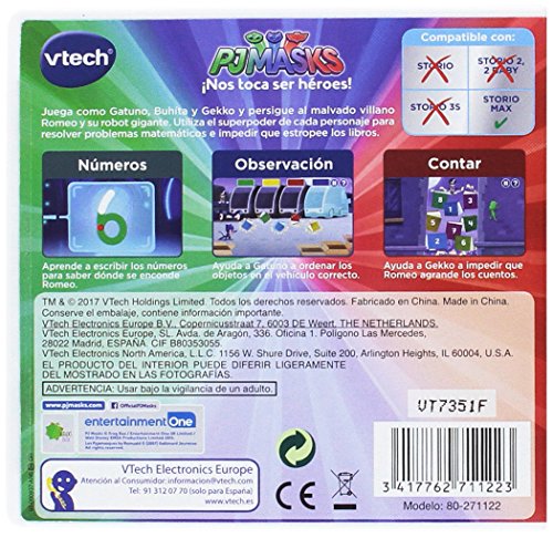 VTech- Cartucho para Storio, PJ Mask (3480-271122) , color/modelo surtido