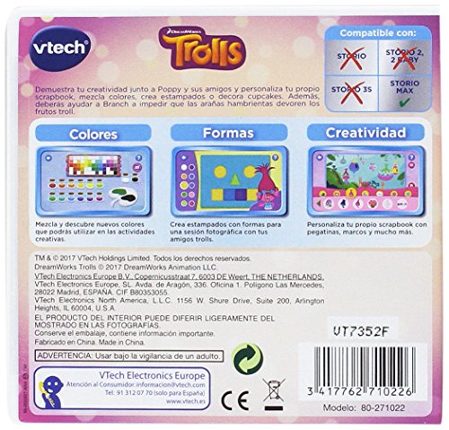 VTech- Cartucho para Storio, Trolls (3480-271022) , color/modelo surtido