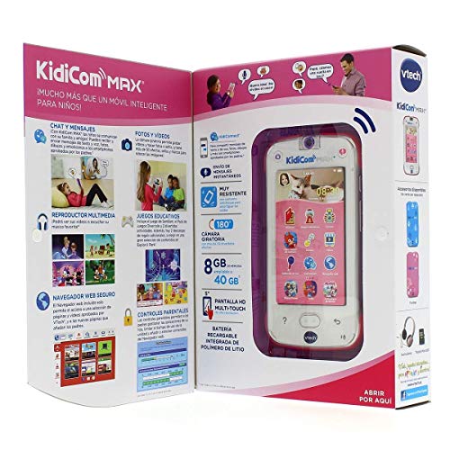 VTech Dispositivo multifunción Kidicom MAX, Color Rosa (3480-169557)