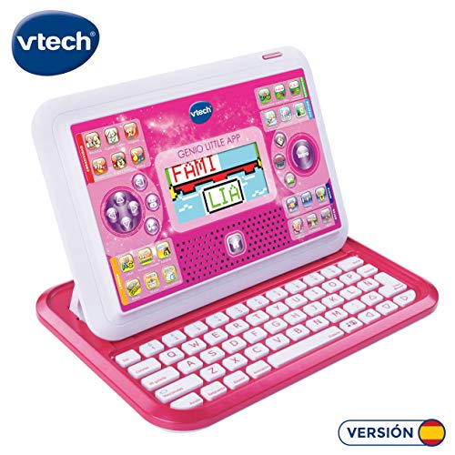 VTech Genio Little App, Juguete para Aprender en casa, Ordenador Tablet Educativo + Pequeordenador, Juguete para Aprender En Casa, Ordenador Infantil