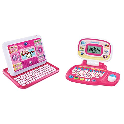 VTech Genio Little App, Juguete para Aprender en casa, Ordenador Tablet Educativo + Pequeordenador, Juguete para Aprender En Casa, Ordenador Infantil