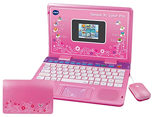 VTech - Genius Color XL Pro Bilingüe, Computer Kid, Rose (133865) (versión en inglés)